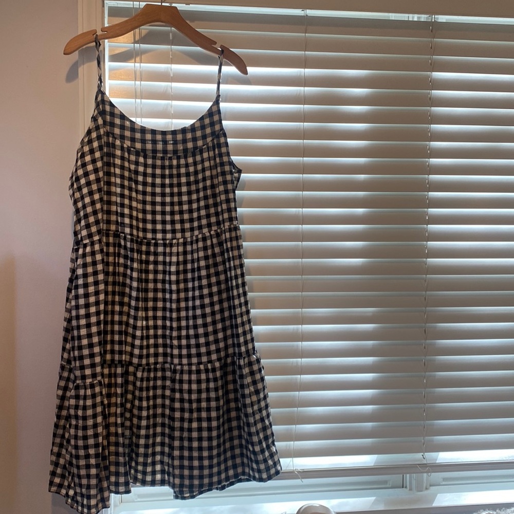 NORTH AND MAIN black and white gingham dress - NWT